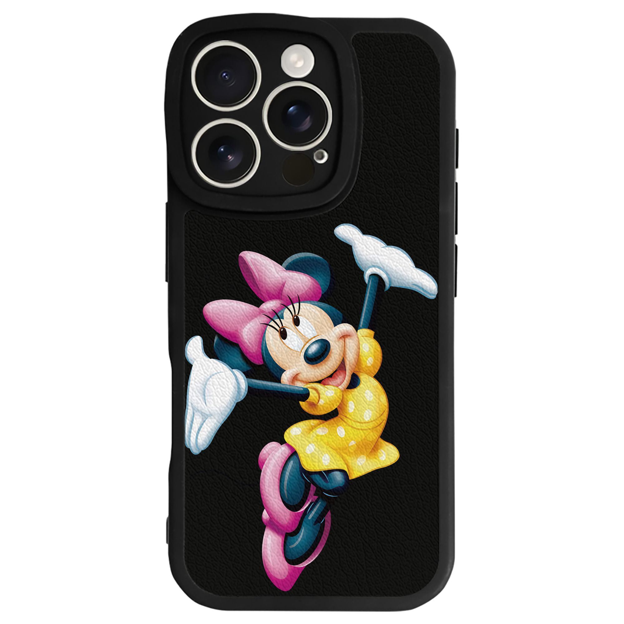 （画像用） ミッキーマウス Mickey Mouse 【iPhone 16シリーズ対応】シリコンスマホケース（レザー調） 材質：シリコン